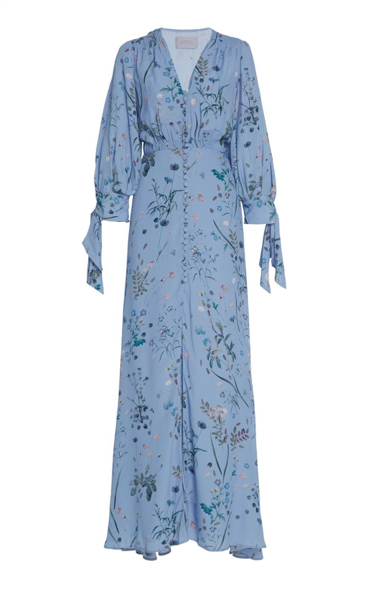 Luisa Beccaria Floral-print Crepe Maxi Dress