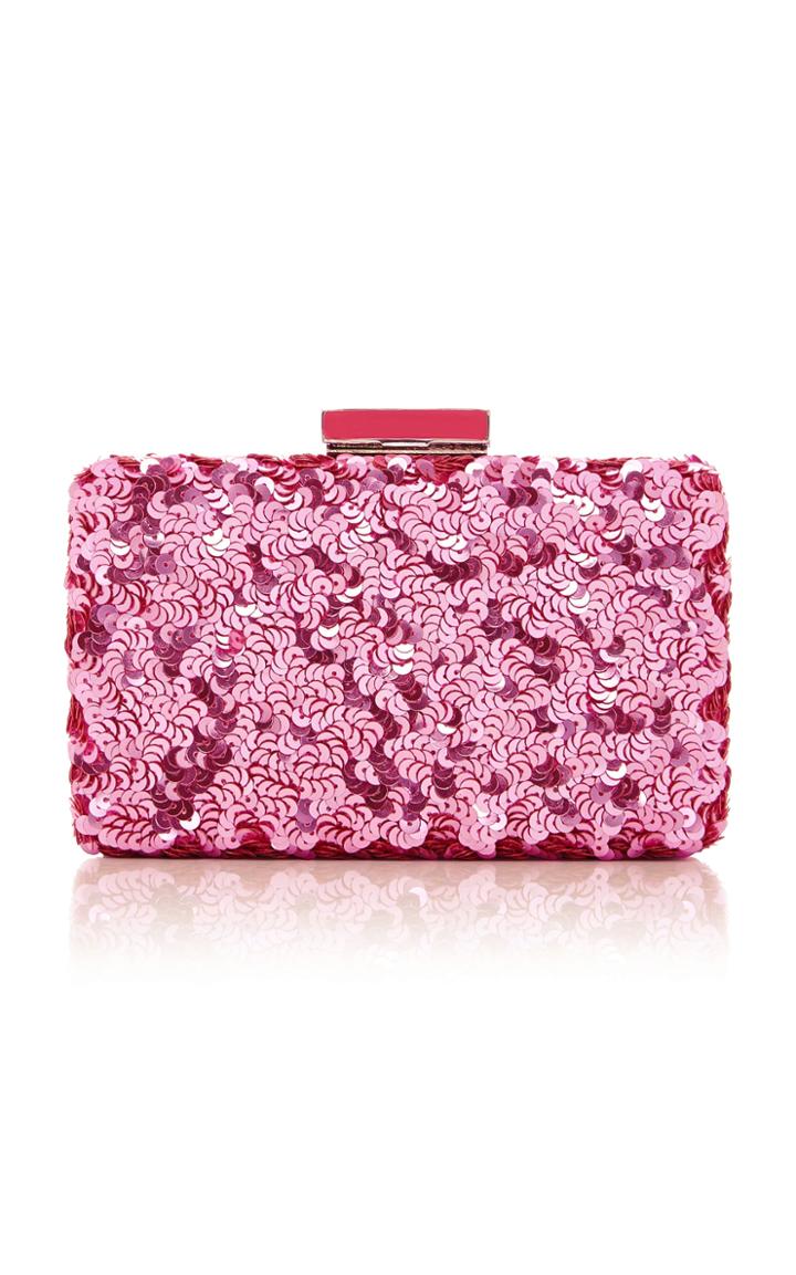 Oscar De La Renta Rogan Sequin Box Clutch