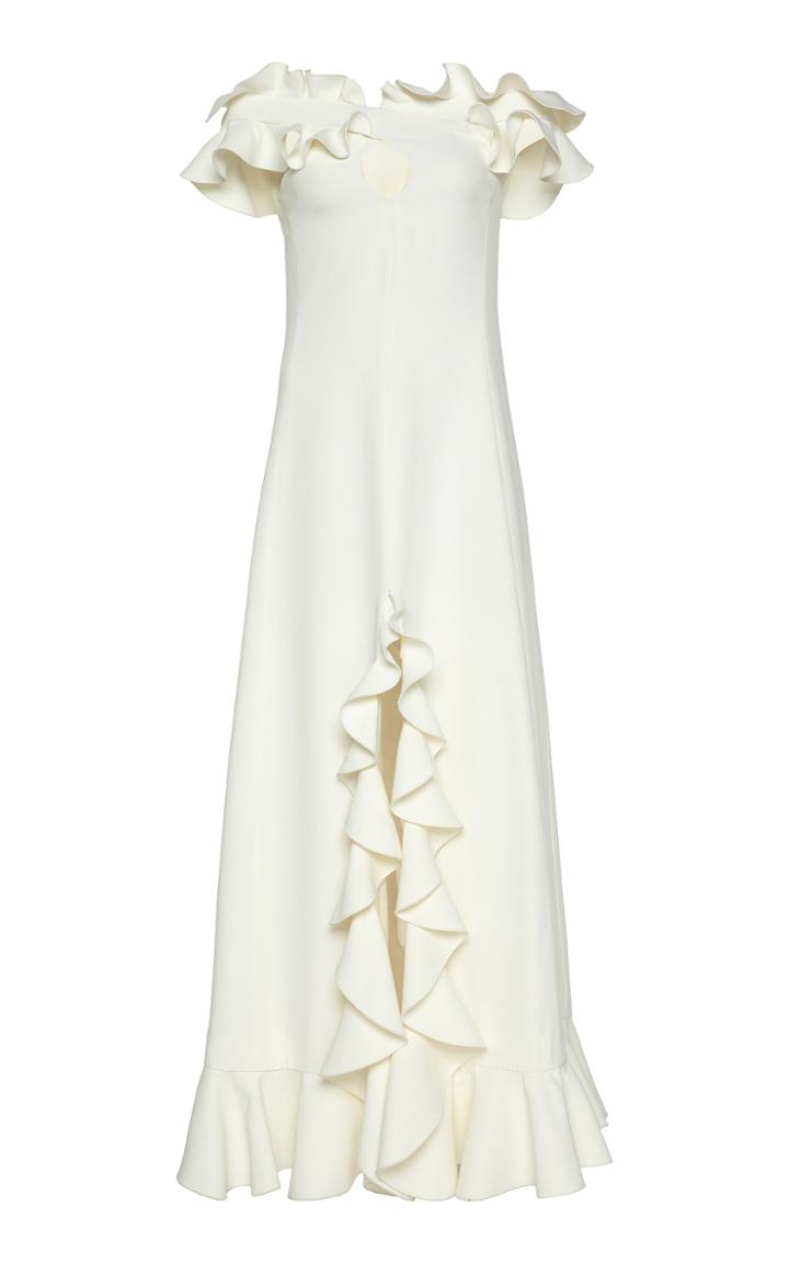 Moda Operandi Giambattista Valli Off-the-shoulder Asymmetric Crepe Midi Dress Size: