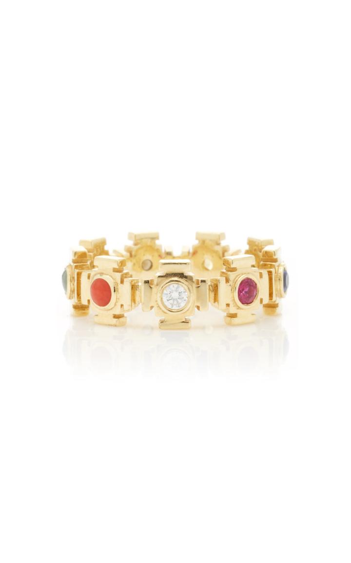 Ark Nine Planet Gateways 18k Gold Multi-stone Ring