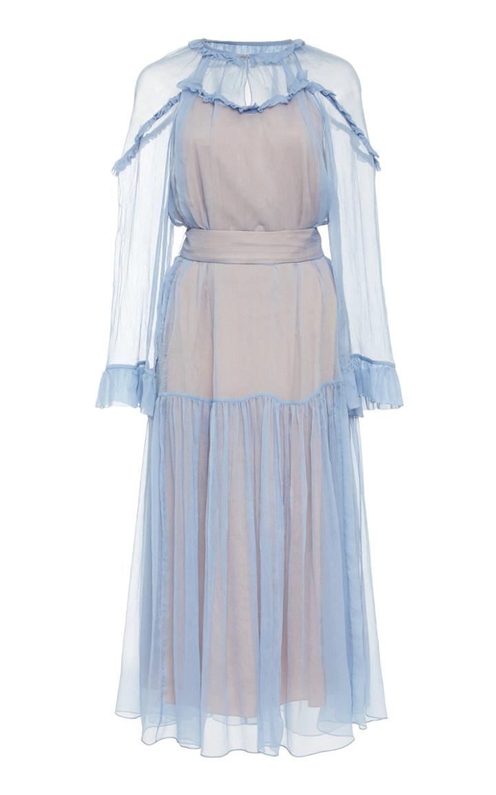 Alena Akhmadullina Ruffle Detail Silk Midi Dress