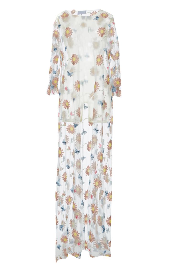 Luisa Beccaria Tulle Embroidered Vest