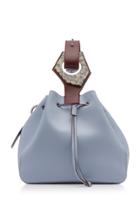 Moda Operandi Ganni Mini Leather Drawstring Bag