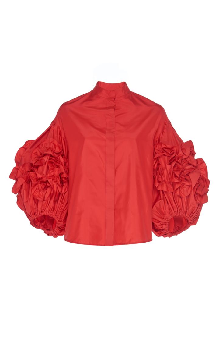 Dice Kayek Ruffled Puff Sleeve Shirt