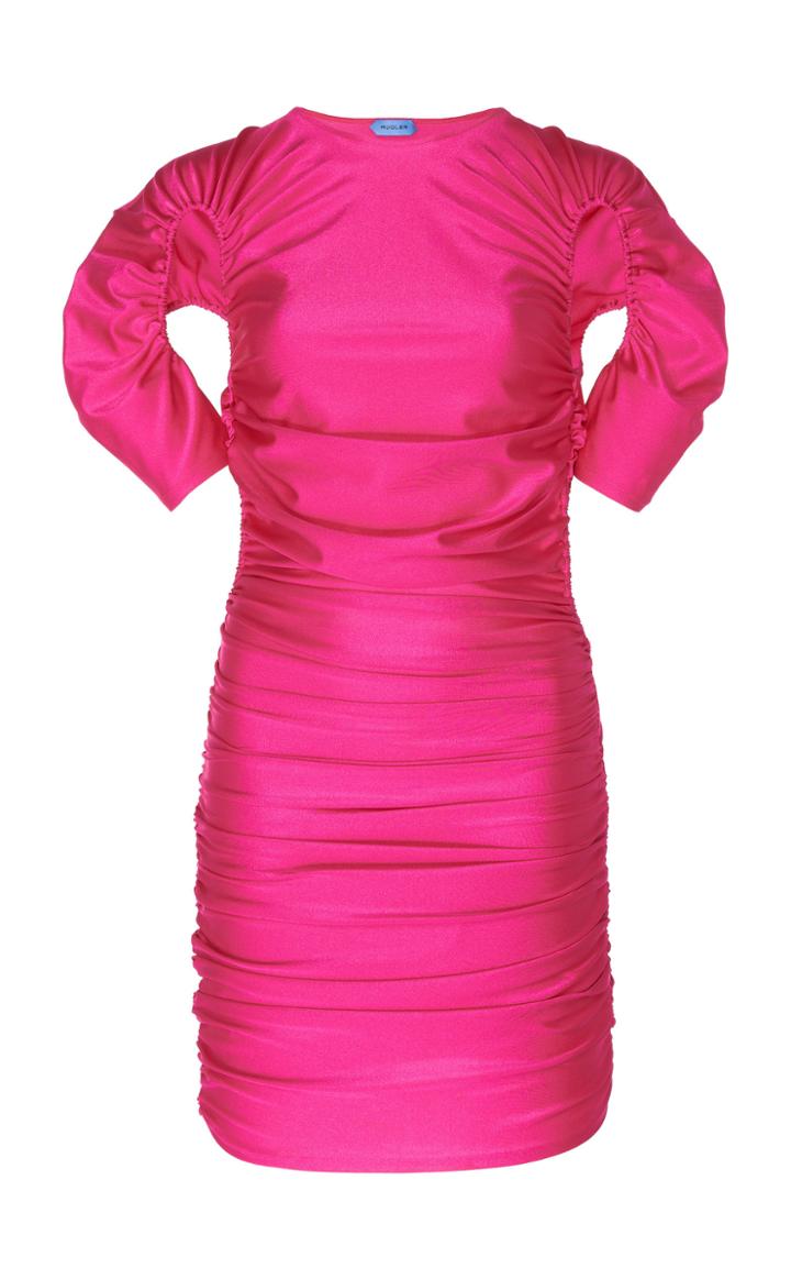 Mugler Short Sleeve Cut Out Mini Dress