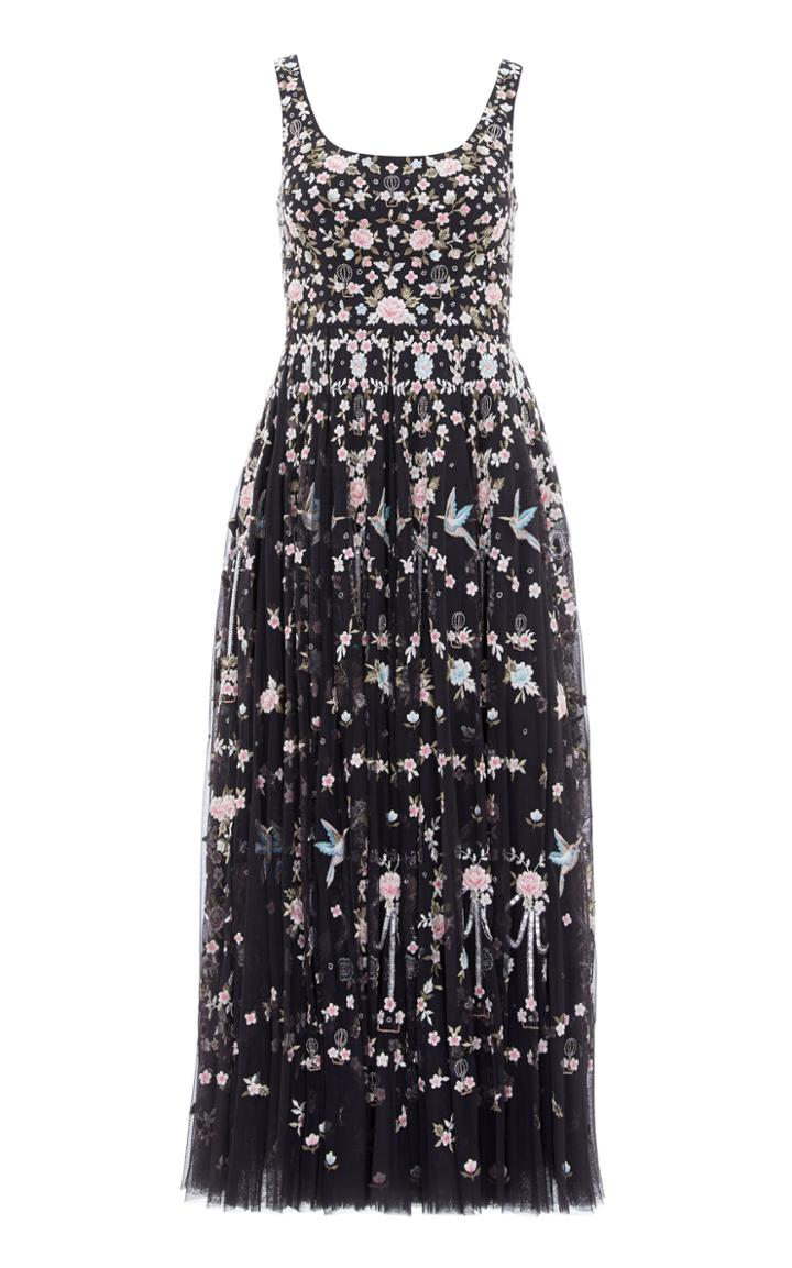 Needle & Thread Regency Embroidered Tulle Dress