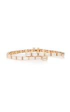 Jemma Wynne Rose Gold Modern Deco Cross-over Bracelet