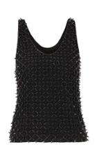 Balmain Spiked Grid Embroidered Tank Top