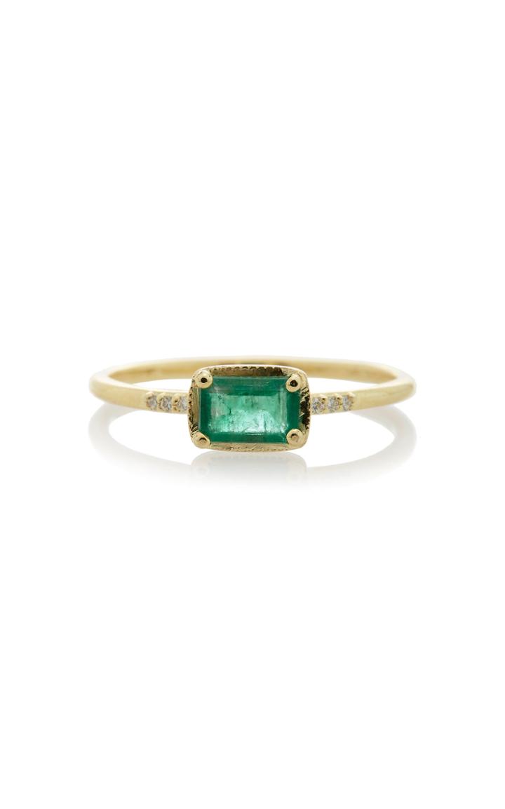 Ila Karina 14k Gold, Emerald And Diamond Ring