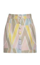 Sandra Mansour Pche Patterned Mikado Mini Skirt