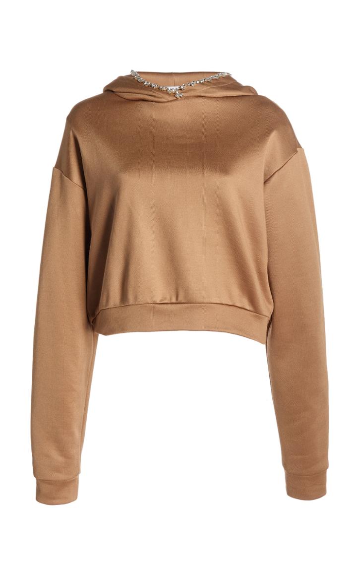 Moda Operandi Area Cropped Knit Hoodie
