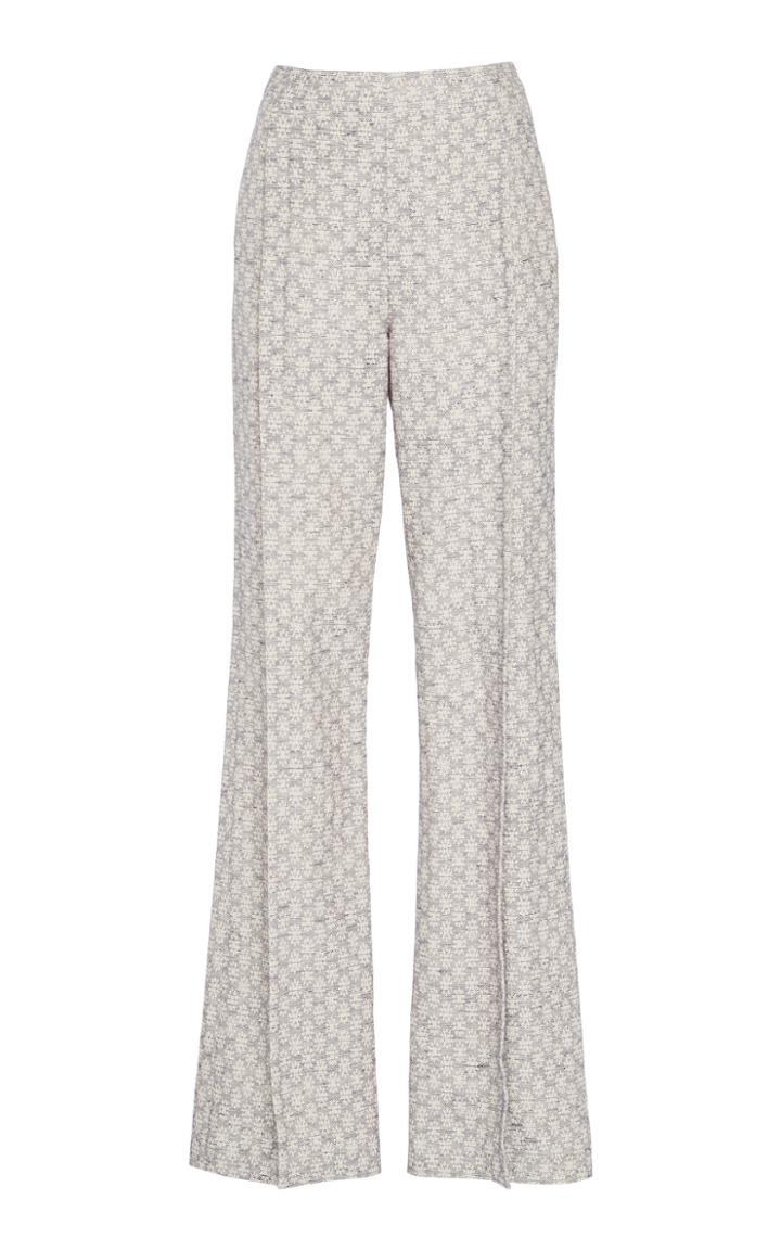 Acne Studios Pauline Floral Jacquard Flared Trousers