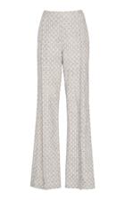 Acne Studios Pauline Floral Jacquard Flared Trousers