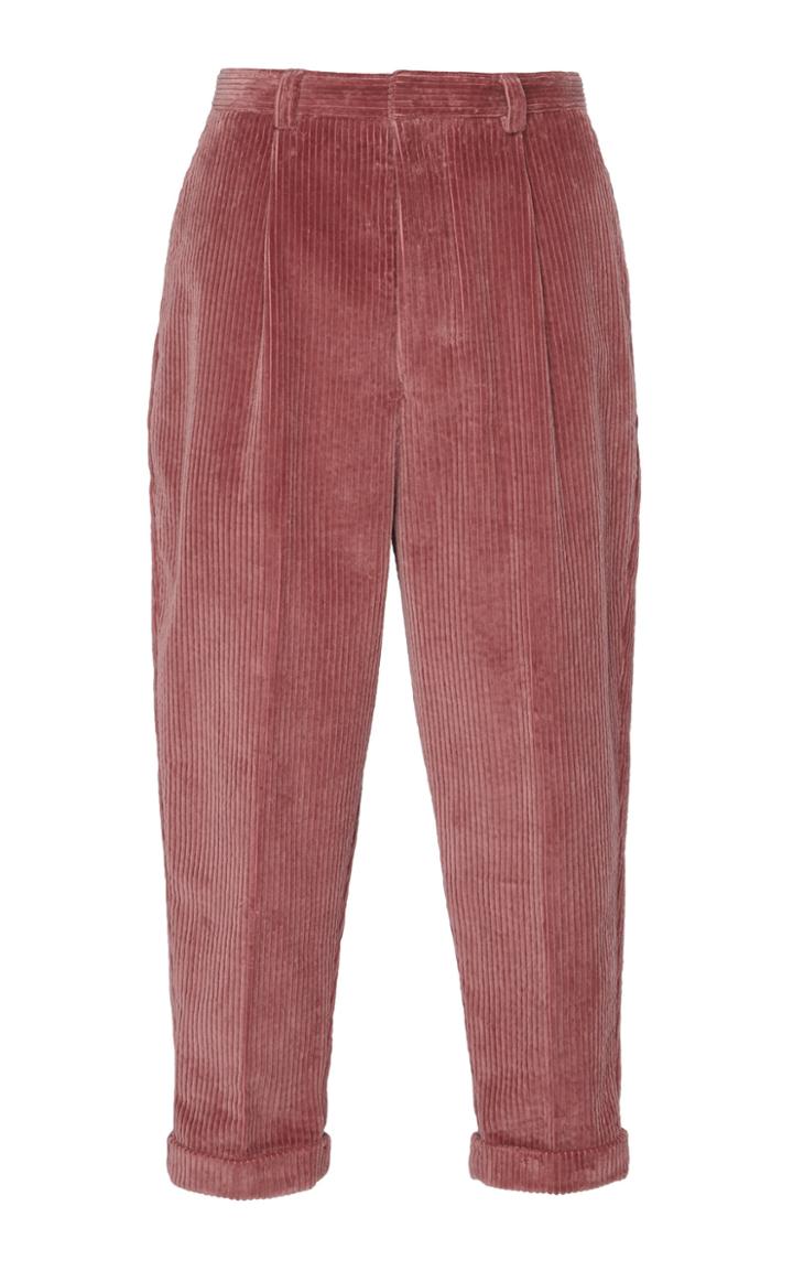 Ami Straight-leg Cotton Corduroy Pants Size: S