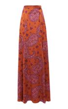 Rebecca De Ravenel Paisley-print Silk Maxi Skirt