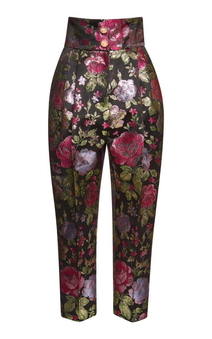 Dolce & Gabbana Floral Jacquard Lame Trouser