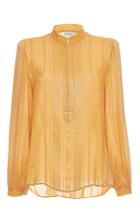 Zeus + Dione Hera Silk Mao Collar Blouse
