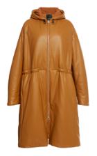 Moda Operandi Joseph Cocon Hooded Oversized Padded Leather Coat