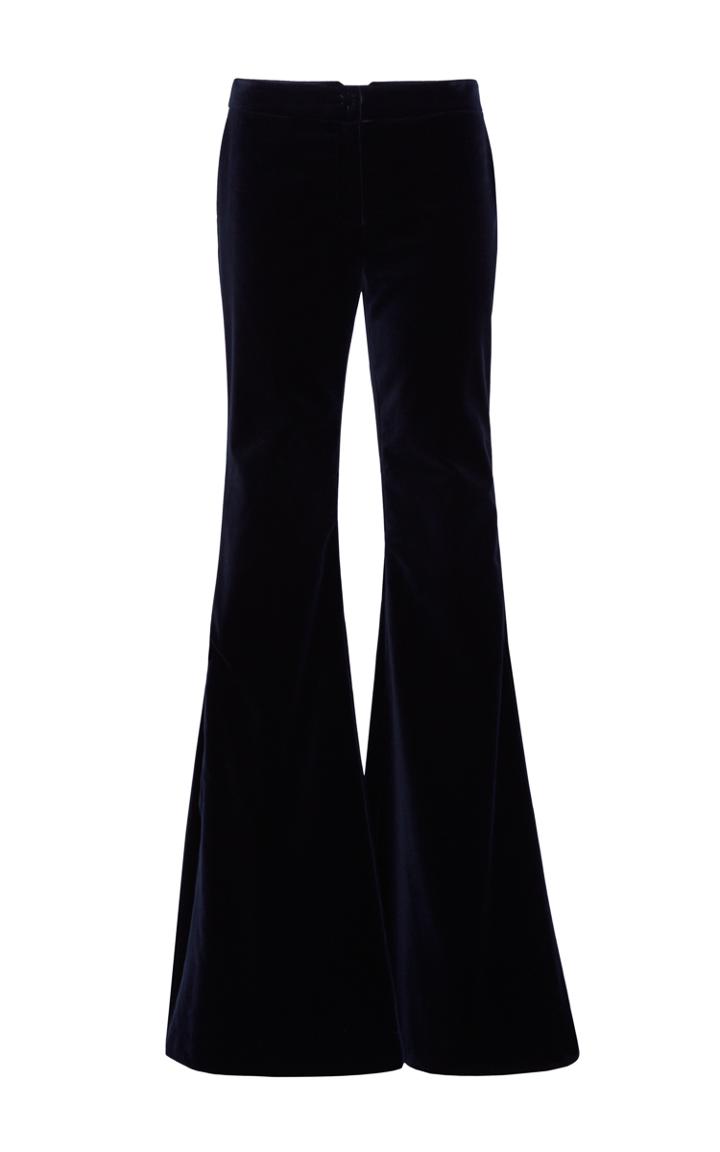 Marina Moscone Flared Velvet Trousers