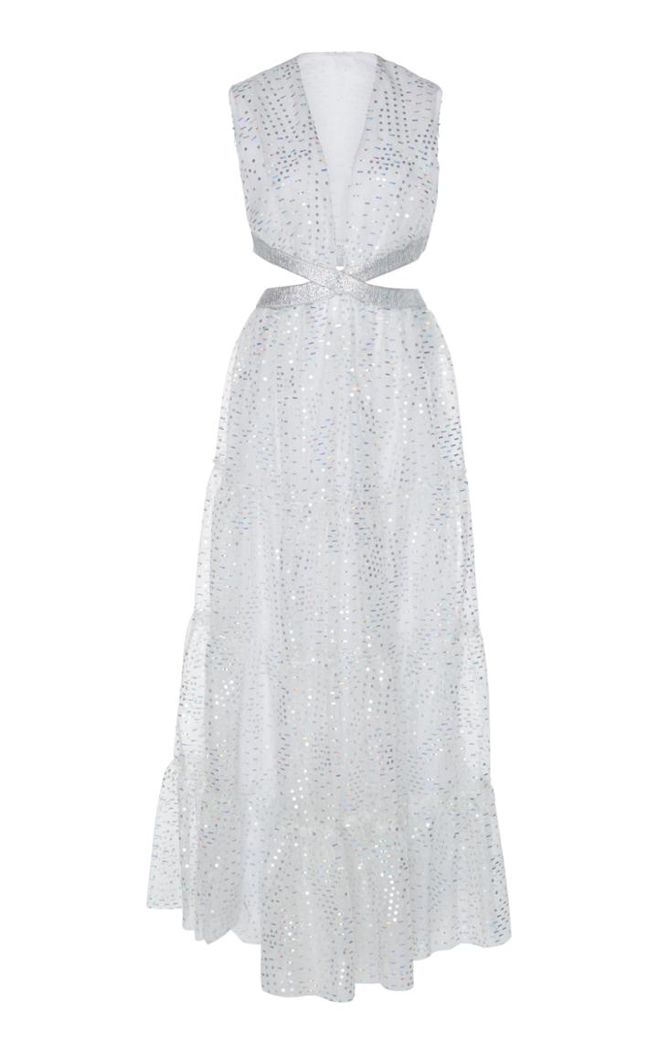 Sandra Mansour Reflet De Piscine Sleeveless Maxi Dress
