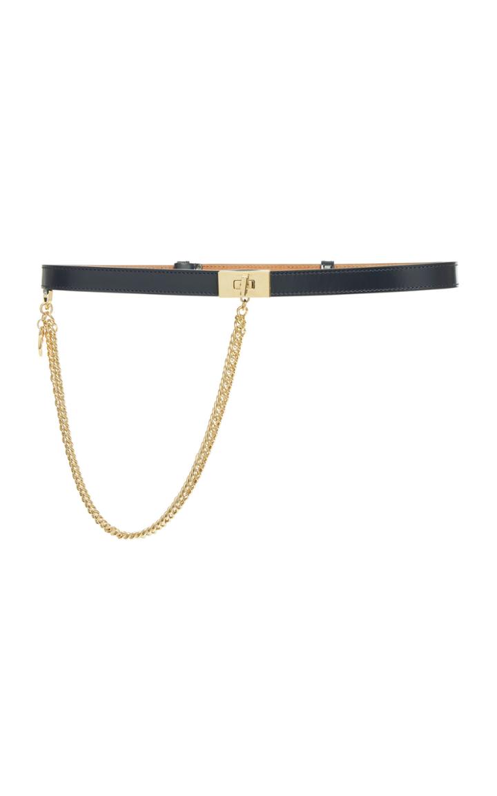 Givenchy Chain-embellished Leather Belt