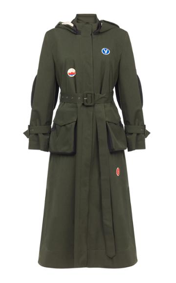 Ulyana Sergeenko Demi Couture Hooded Midi Length Raincoat