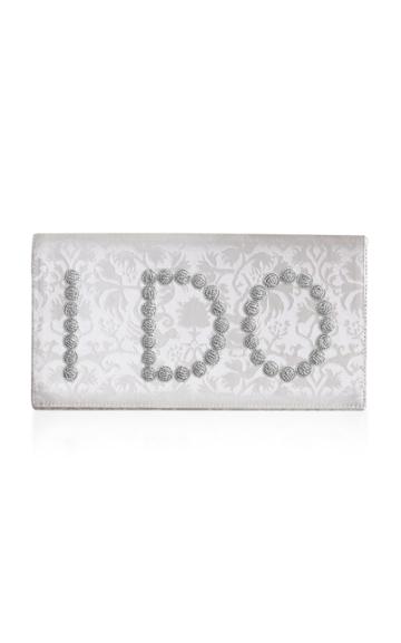 Preciously Paris I Do Jacquard Silk Clutch