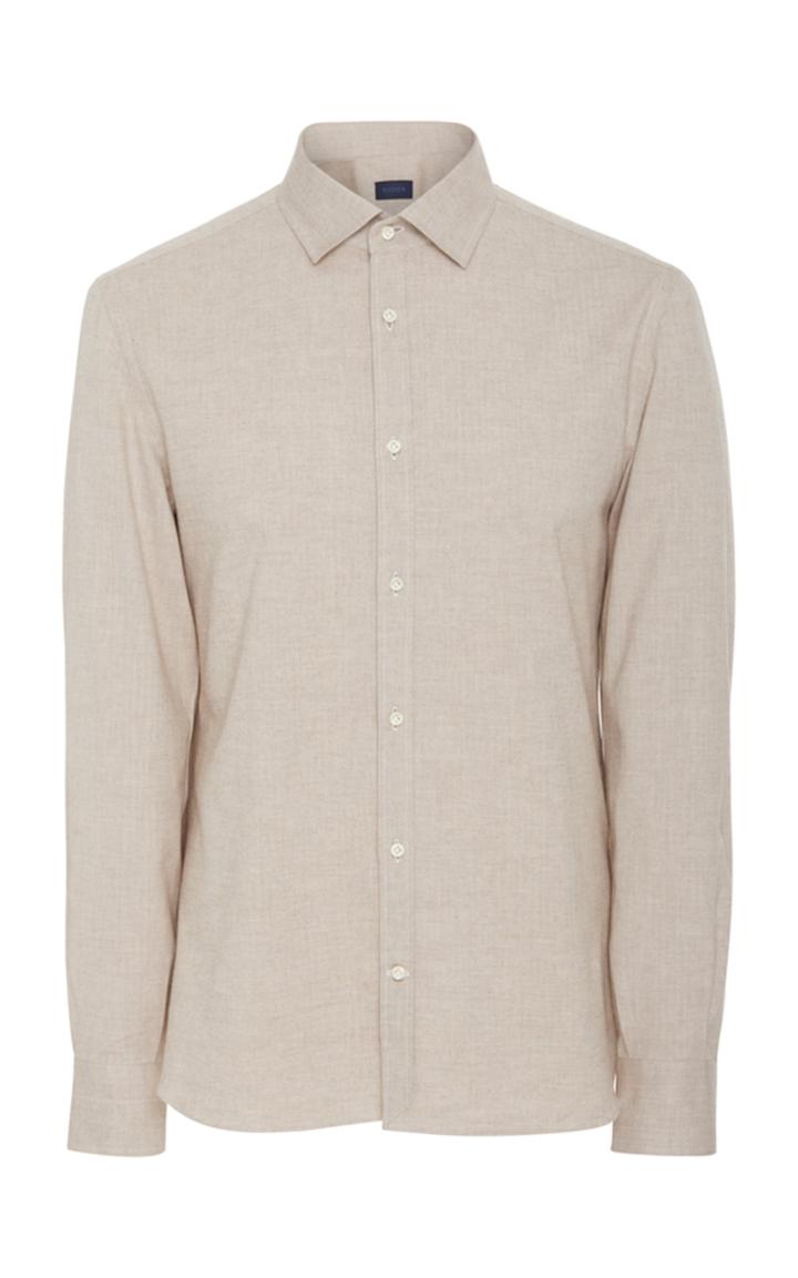 Eidos Slub Cotton Flannel Button-up Shirt