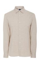Eidos Slub Cotton Flannel Button-up Shirt