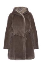 Moda Operandi Agnona Brushed Alpaca Hooded Coat