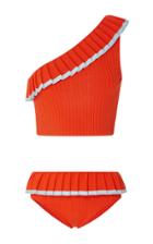 Tabula Rasa Aracari One-shoulder Ribbed Bikini Set