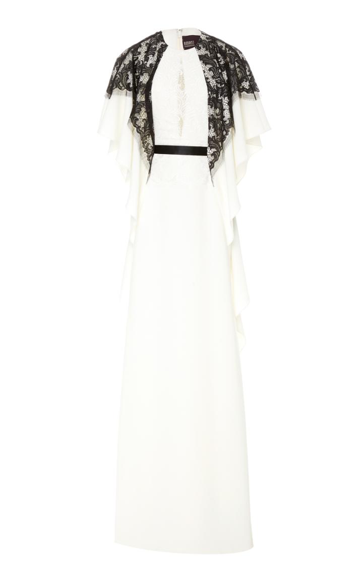 Bibhu Mohapatra Butterfly Sleeve Crepe Gown