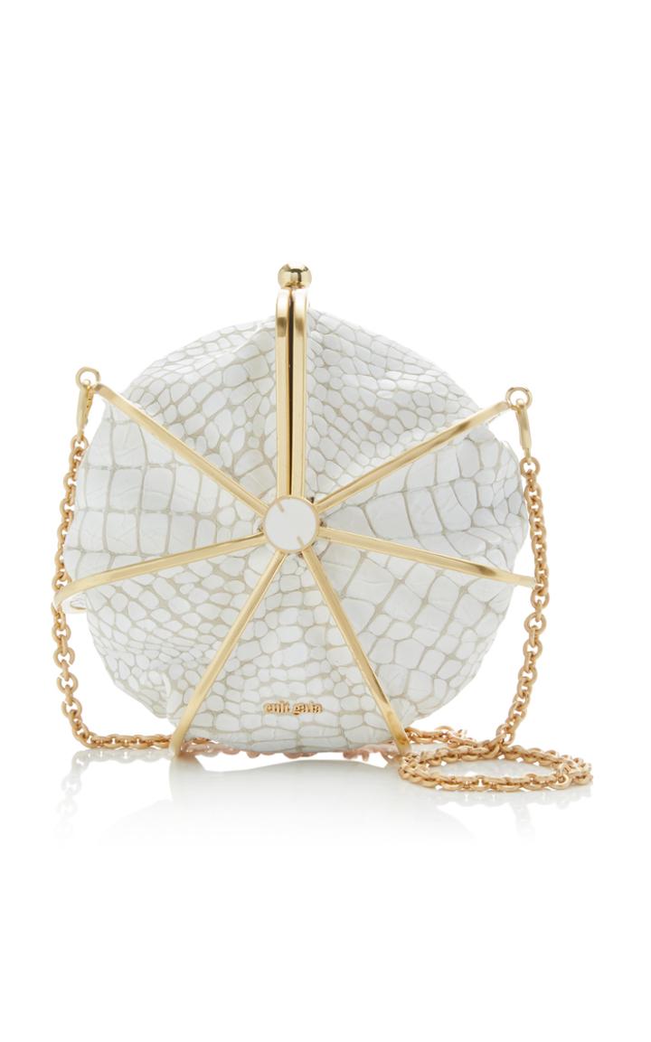 Cult Gaia Nika Croc-effect Leather Shoulder Bag