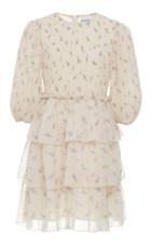 Ganni Pleated Georgette Mini Dress