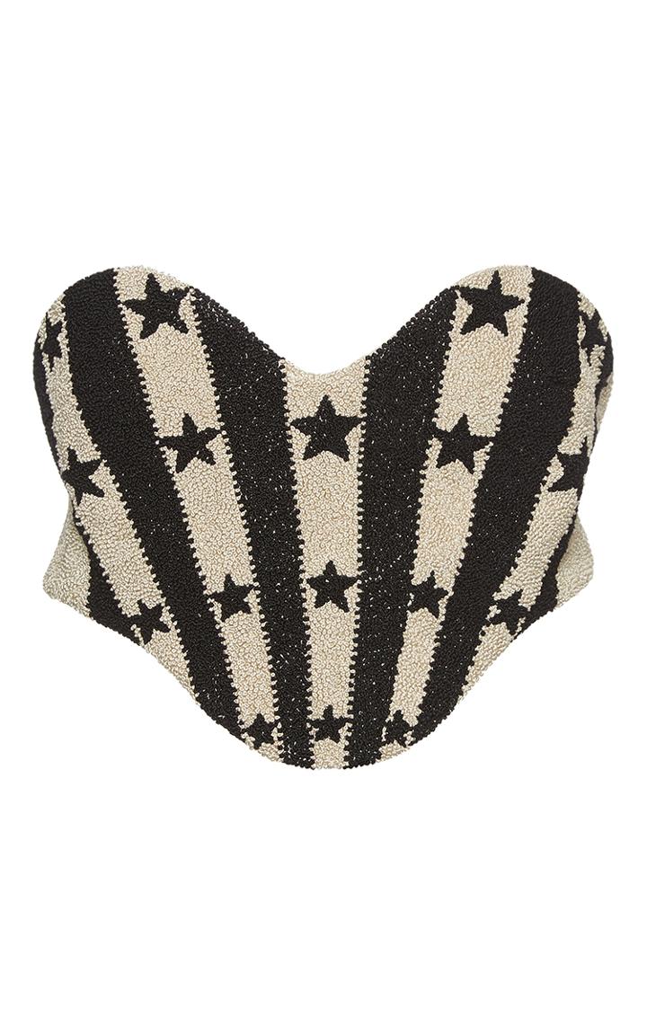 Vilshenko Oma Satin Twill Star Embroidered Corset