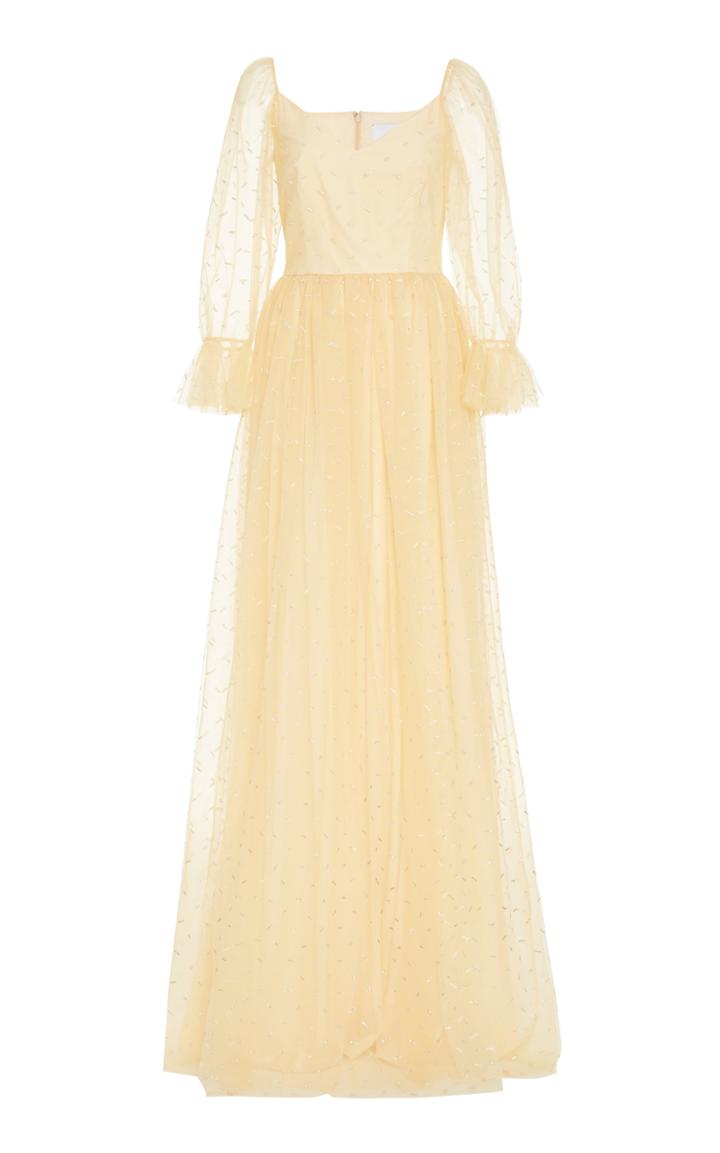 Moda Operandi Markarian Donatella Glitter Dotted Tulle Gown Size: 0