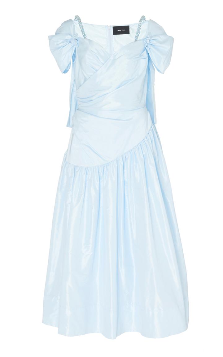 Simone Rocha Open Neck Beaded Taffeta Dress