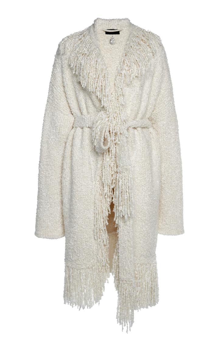 Moda Operandi Alanui Pool Party Fringed Silk Coat Size: Xs