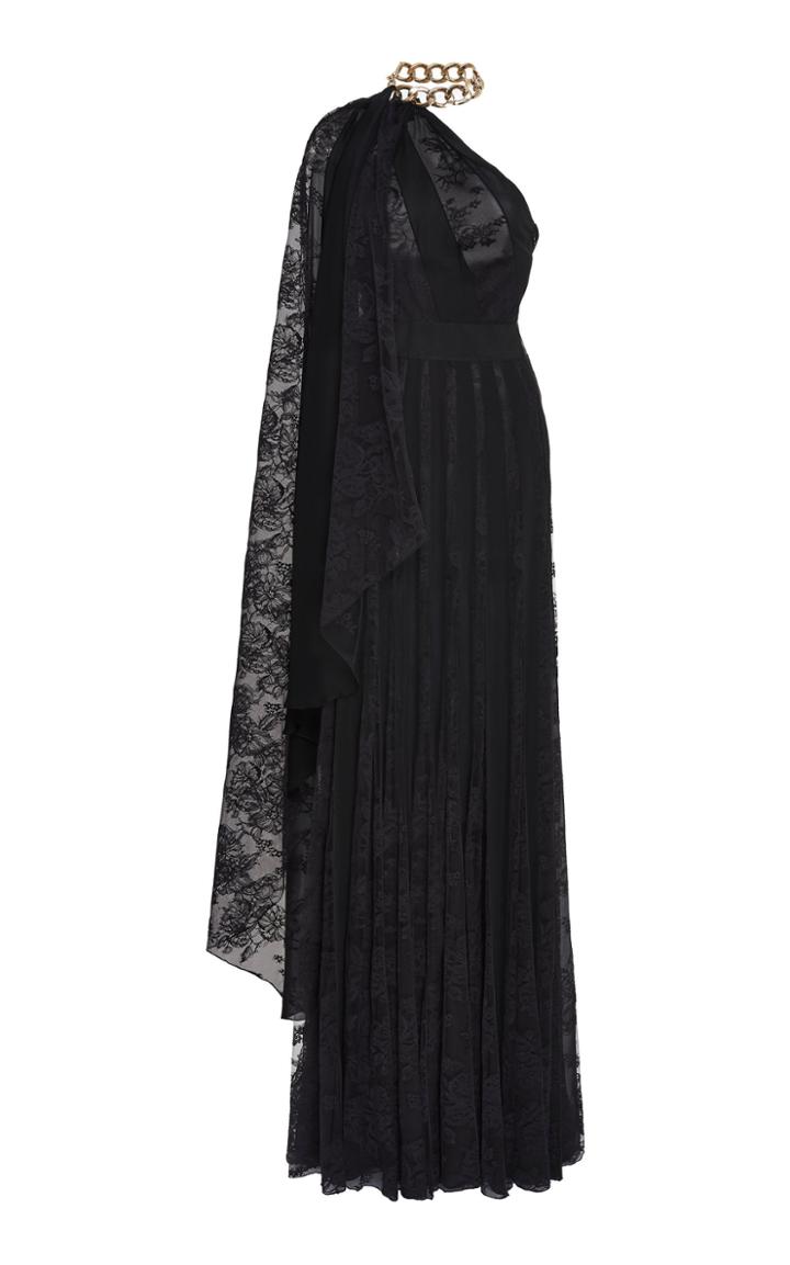 Elie Saab Lace One Shoulder Gown