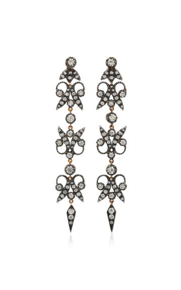 Montse Esteve Oxidized Silver, 18k Gold And Diamond Earrings