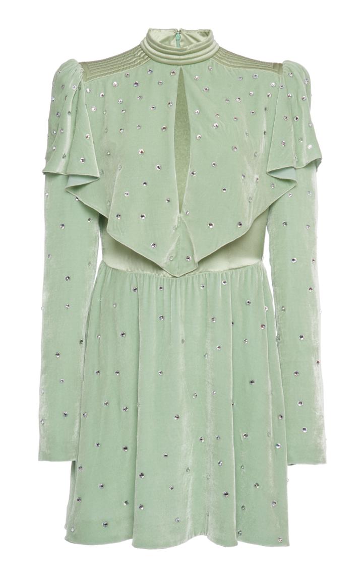 Moda Operandi Philosophy Di Lorenzo Serafini Crystal-embellished Velvet Mini Dress
