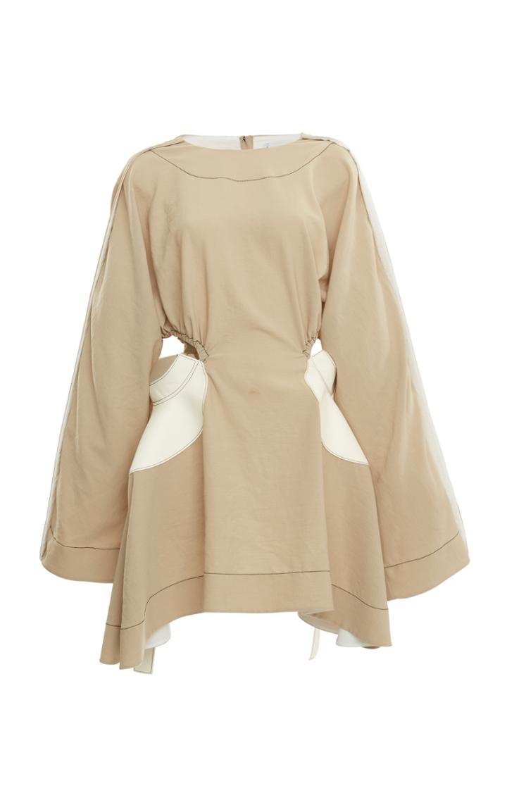 Loewe Long Sleeve Top With Cut Out Leather Inserts