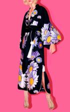 Yuliya Magdych Loves Me Loves Me Not Embroidered Linen Caftan