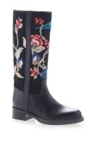Etro Floral Embroidered Leather Boot
