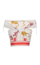 Moda Operandi Silvia Tcherassi Civita Off-the-shoulder Striped Bikini Top