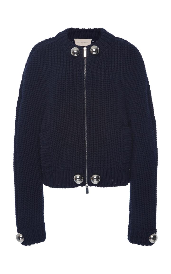 Moda Operandi Christopher Kane Dome Knitted Zip Through Jacket Size: S