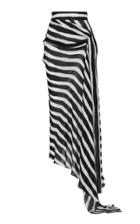 Maticevski Aquarius Striped Chiffon Skirt