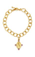 Moda Operandi Cathy Waterman 22k Yellow Gold Amethyst Goddess Bracelet