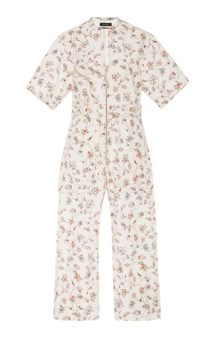 Isabel Marant Talma Floral-print Cotton Jumpsuit