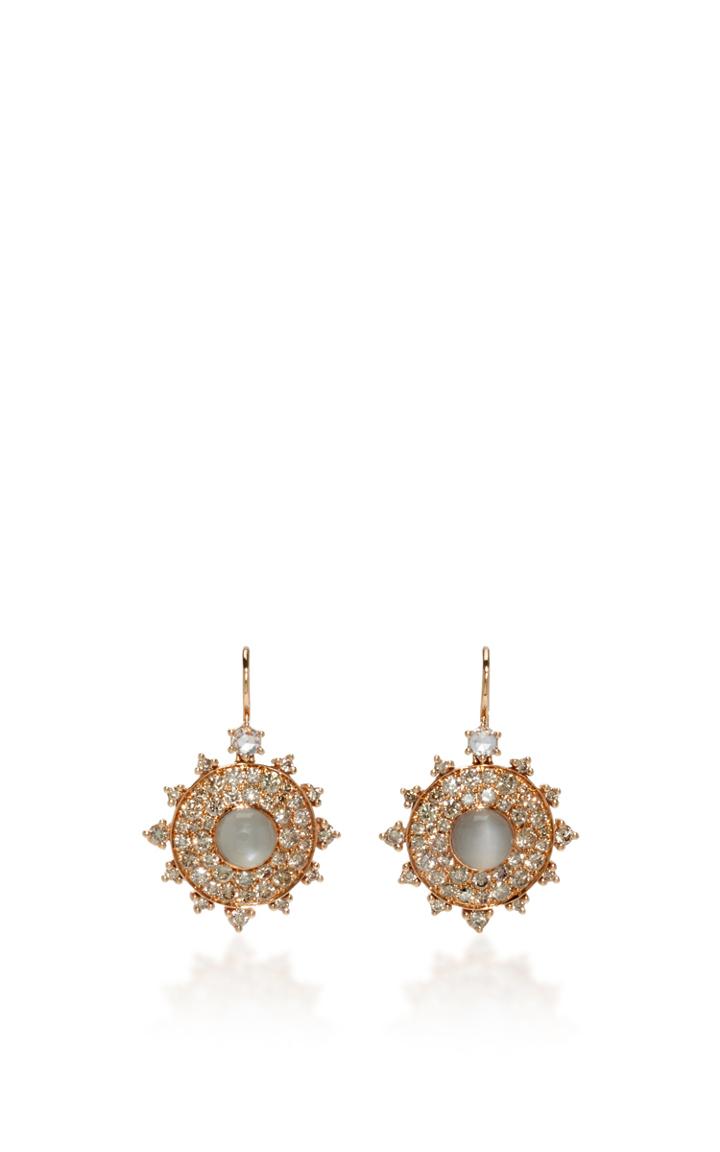Nam Cho Champagne Bull's Eye Earrings